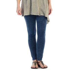 Jess & Jane Mineral Wash Cotton Leggings Blue Small - NWT